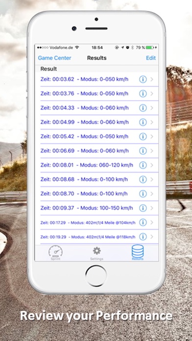 SpeedBox Performance Tracking Screenshot 4