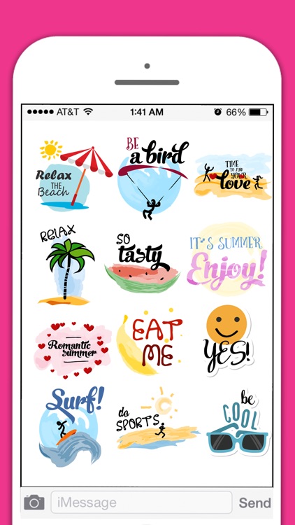 Summer Pool Party Cat & Unicorn Stickers Pack
