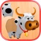 Great jigsaw like puzzle game helps your kids develop matching, tactile and fine motor skills while playing different Animals Puzzles - horse, cow, pig, sheep, duck, chicken, donkey, dog, cat, fish and so on