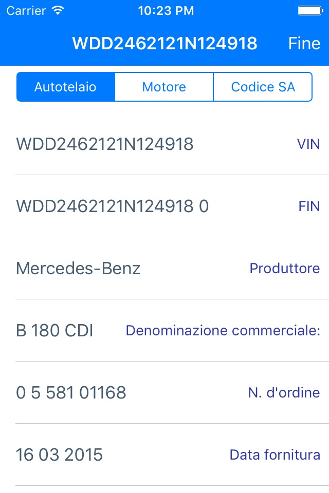 VIN decoder for Mercedes Benz screenshot 2