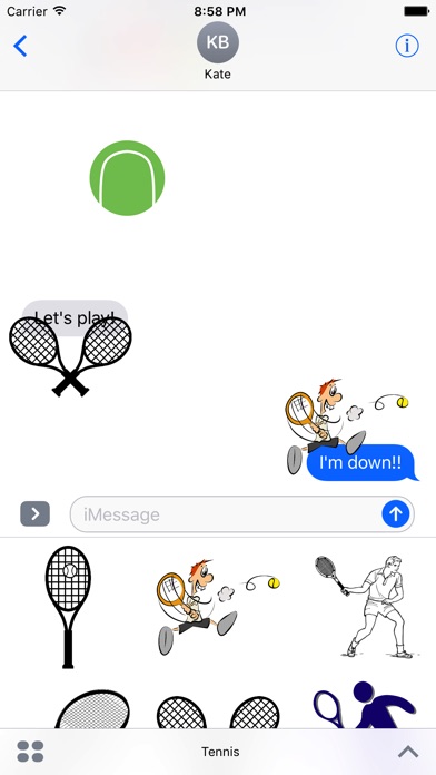 Tennis Stickers: it's a racket screenshot 2