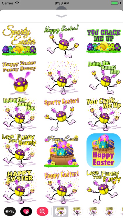 Easter Softball Stickers