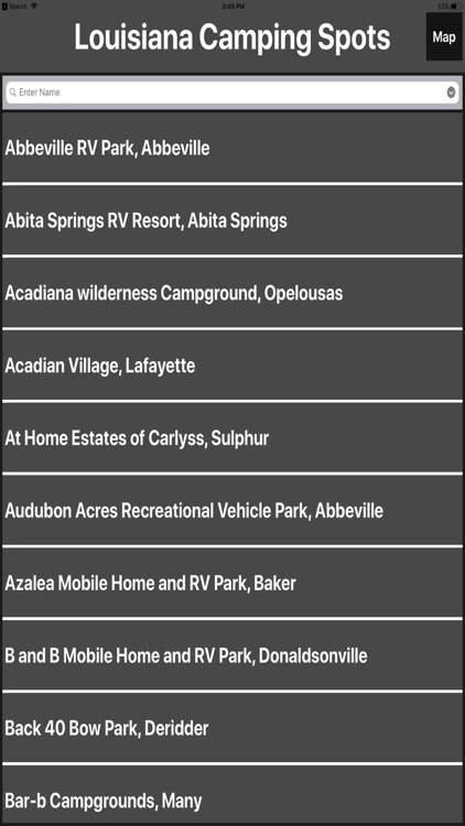 Louisiana Camping Spots