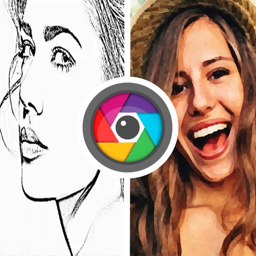 Photo pencil drawing sketch Icon