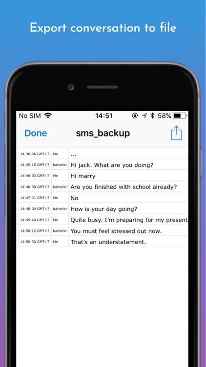 Text Message Export & Backup