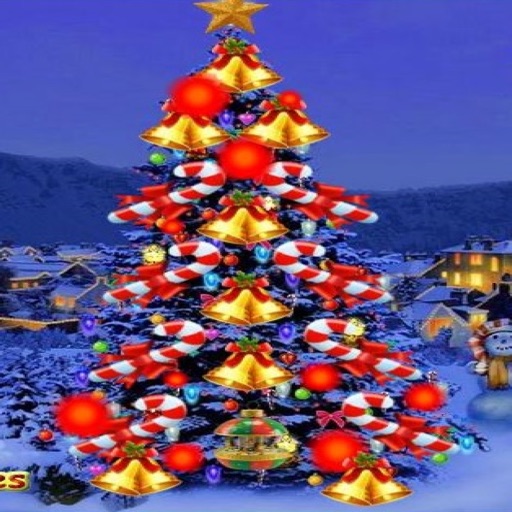 Kids Decorated Christmas Tree icon
