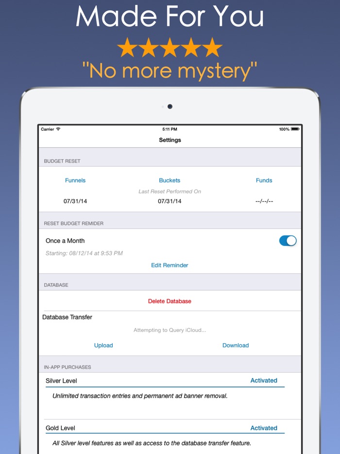 BF Budget and Expense Tracking