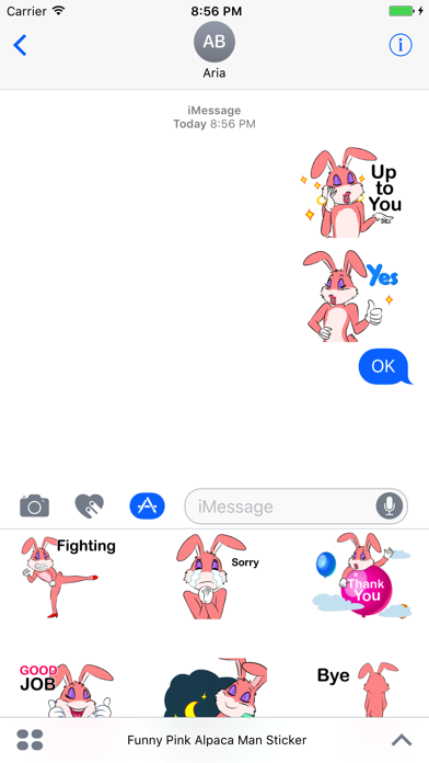 Animated Pink Bunny Sticker screenshot 2
