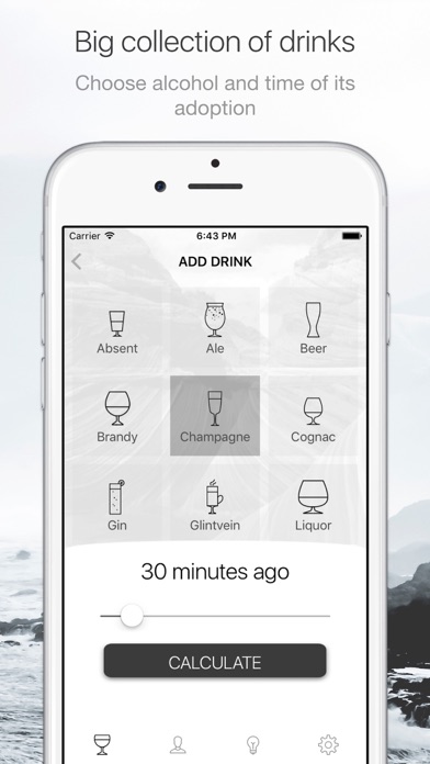 Алкотестер - калькулятор алкоголя SmartDrink screenshot 2
