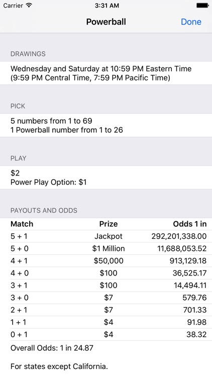 Lotto Results - Lottery in US