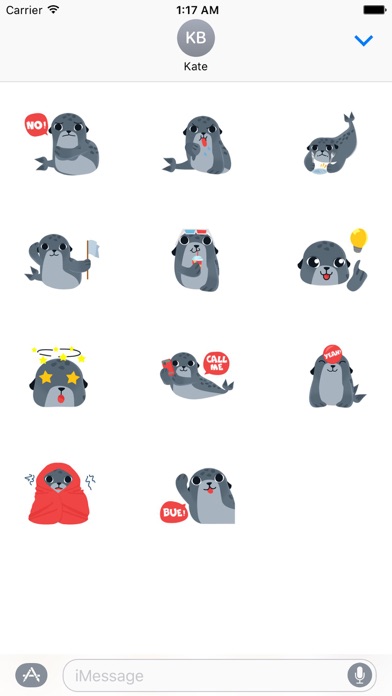 Adorable Seal SealMoji Sticker screenshot 3