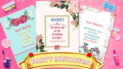 Makeup - Princess Party Invitation screenshot 3