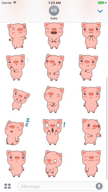 Pig Animated Lovely Stickers