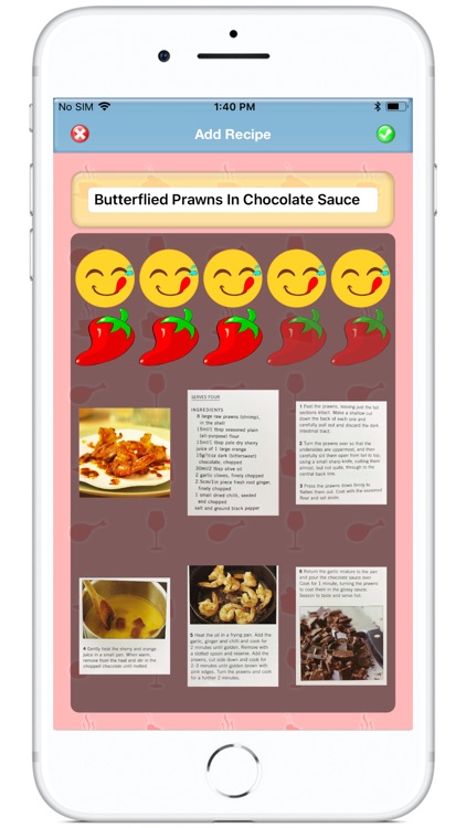 Recipe Selfie for Cookbooks