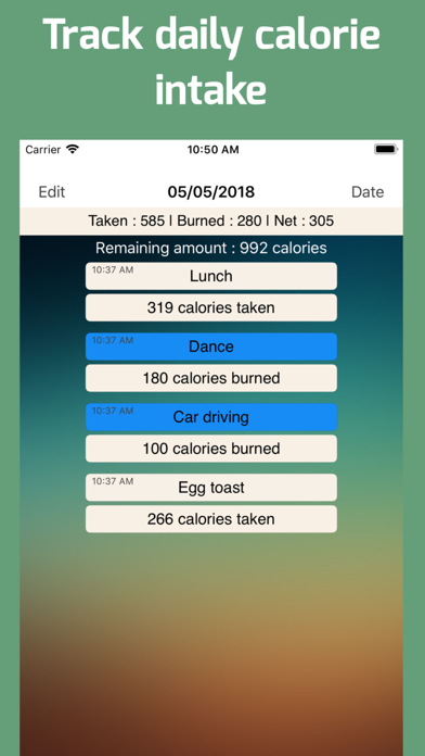 Daily Calorie Calorie Counter screenshot 3