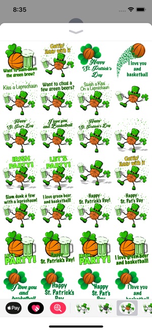 Basketball St. Pat's Stickers