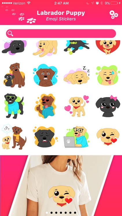 Labrador Puppy Emoji Stickers