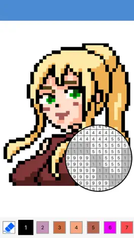 Game screenshot Аниме Manga Pixel Coloring apk