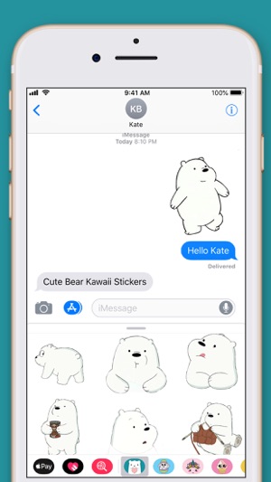 Cute Bear Kawaii Stickers(圖2)-速報App