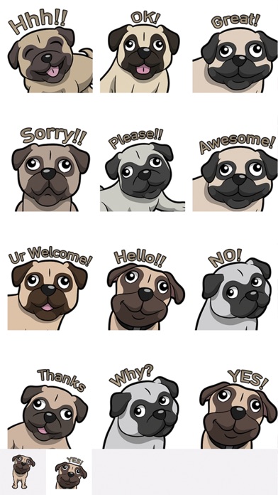 PugMoji - Pug Emoji & Sticker screenshot 2