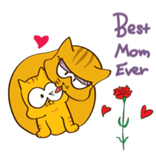 Kitty and Mother Cat Sticker icon