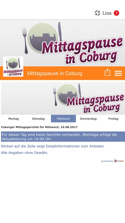 Mittagspause in Coburg