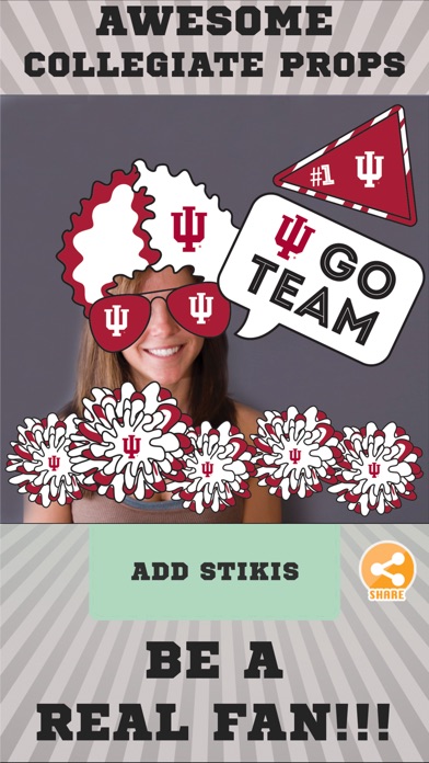 Indiana Hoosiers Selfie Stickers screenshot 2