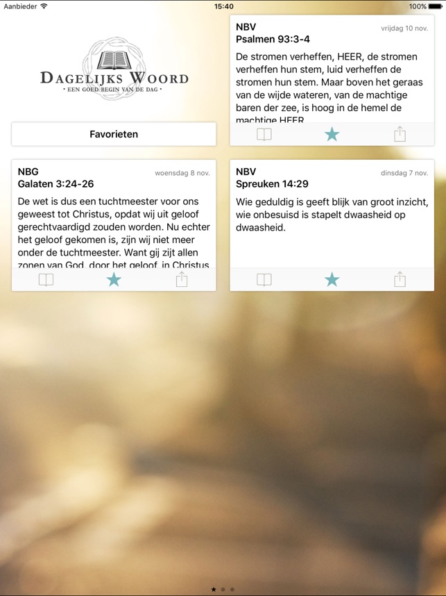 dagelijks woord — bijbeltekst in de app store