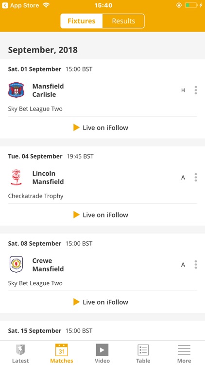 Mansfield Town Official App