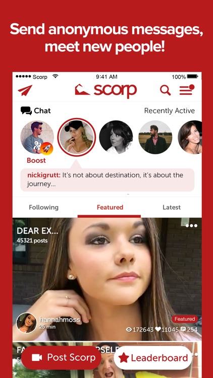 Scorp-Meet people, Chat anonymously, Watch videos