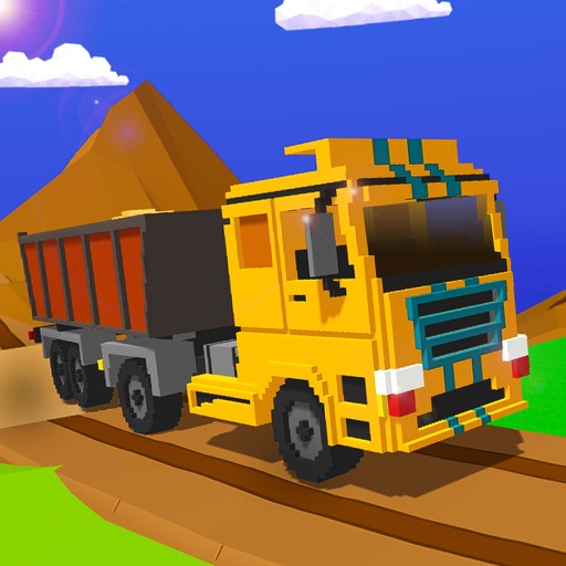 Uphill Blocky Truck Simulator icon