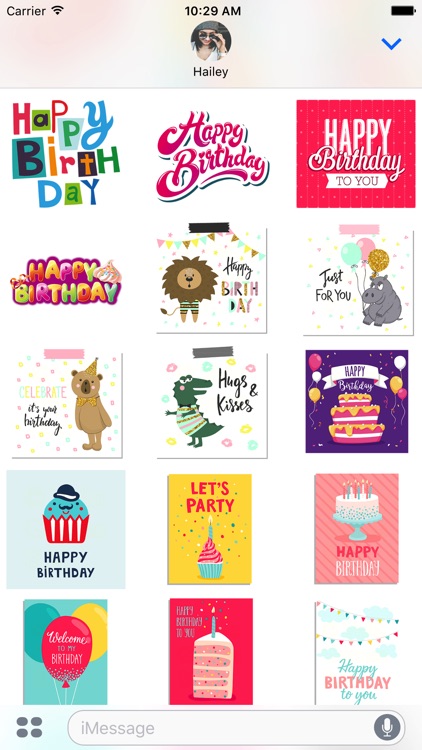 Happy Birthday Stickers & Card