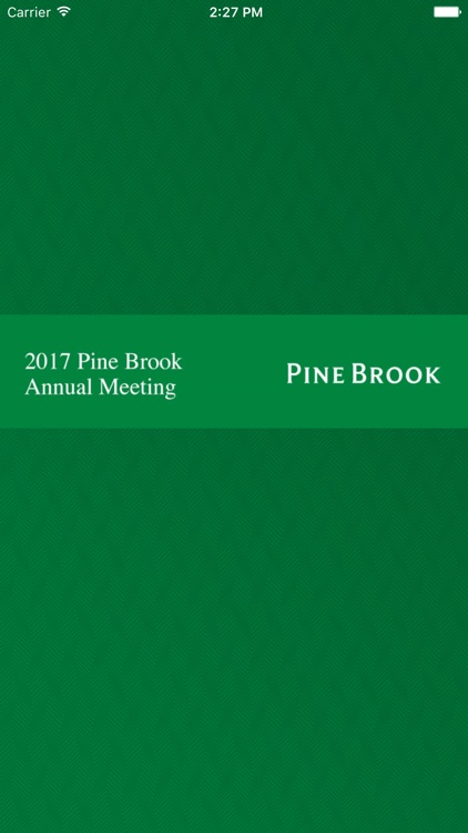 Pine Brook Annual Meeting 2017