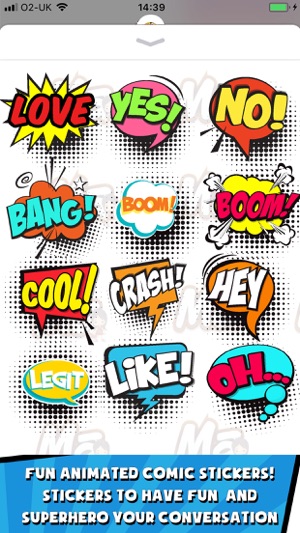 Comic Words Stickers