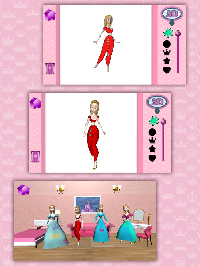 姫3D塗り絵 - 絵画ゲーム