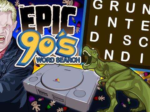 Epic 90s Word Search - giant nineties wordsearch - náhled