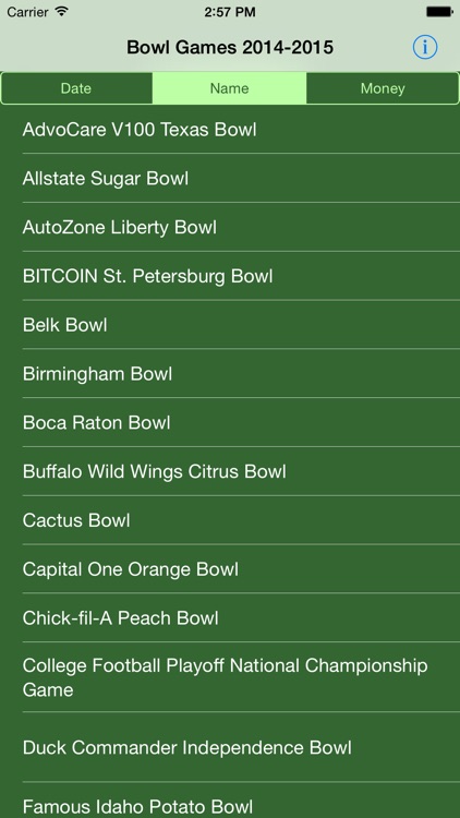 2018-2019 Bowl Games Schedule