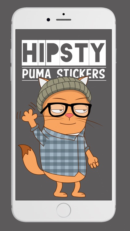 Hipsty Puma Cat Stickers