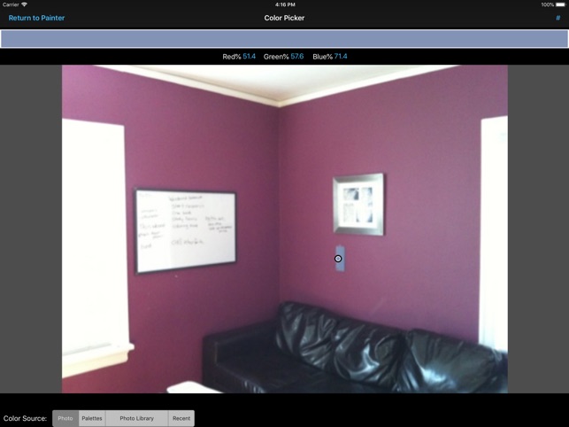 paint tester on the
