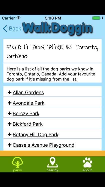 WalkDoggin Dog Parks