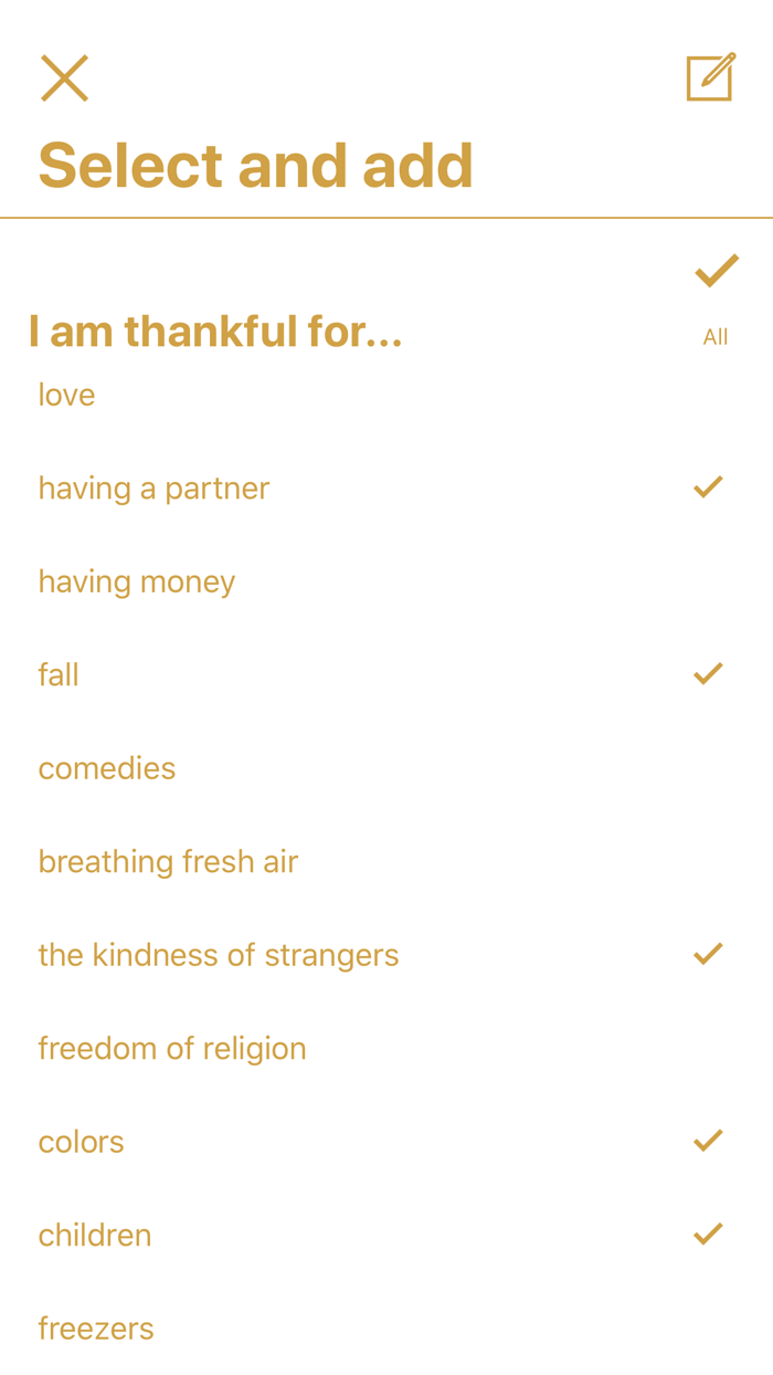 Thankful for - Gratitude Diary