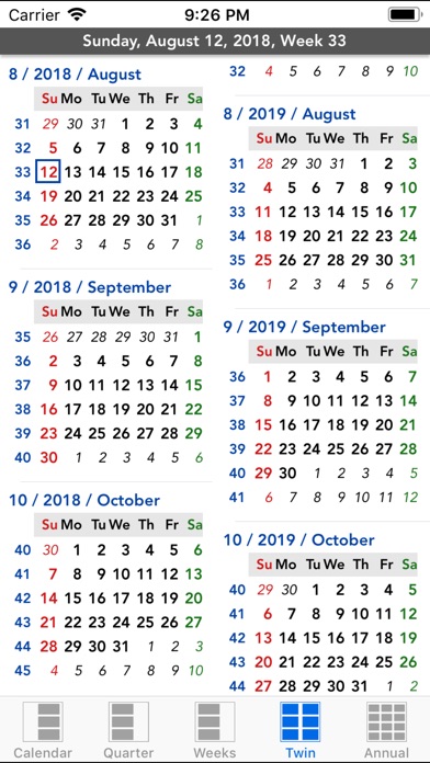 Flowing Calendar HD screenshot1