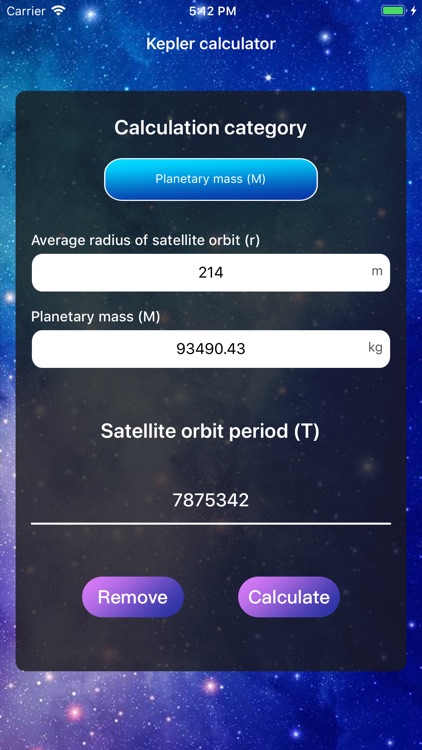 Kepler calculator screenshot-4