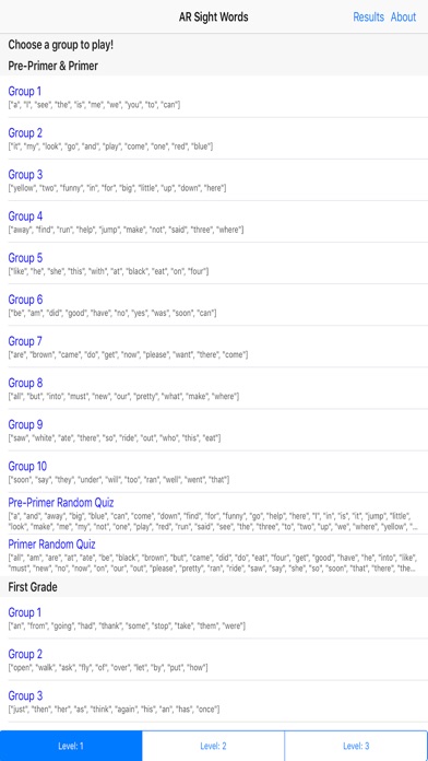 AR Sight Words L screenshot 2