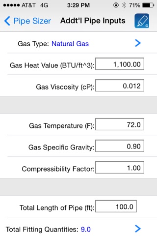 HVAC Pipe Sizer - Gas High screenshot 4