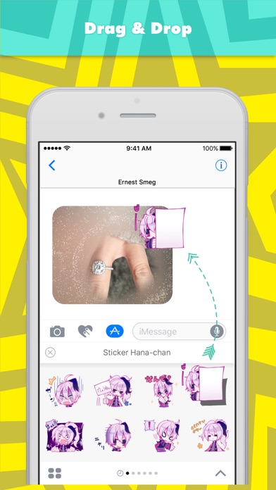 Sticker Hana-chan stickers screenshot 3
