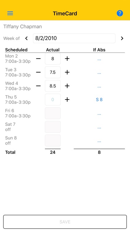 ShopVue TimeCard