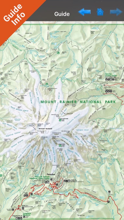 Mount Ranier National Park - GPS Map Navigator