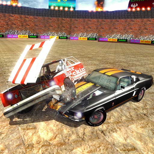 Real Demolition Derby Car Battle