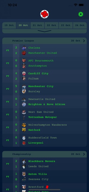 Live Results - English League